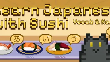 Learn Japanese Kana & Vocab with Sushi cover