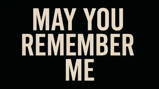 May You Remember Me cover