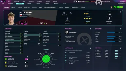 Tennis Manager 2024 screenshot