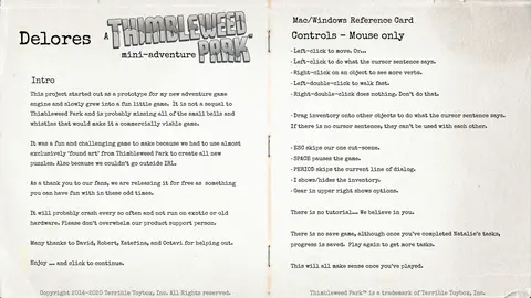 Delores: A Thimbleweed Park Mini-Adventure screenshot