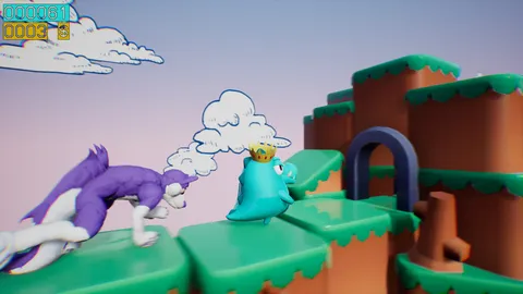 Dino running from a FURRY: GAMESFORFARM screenshot
