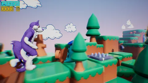Dino running from a FURRY: GAMESFORFARM screenshot