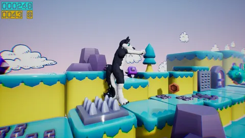 Dino running from a FURRY: GAMESFORFARM screenshot