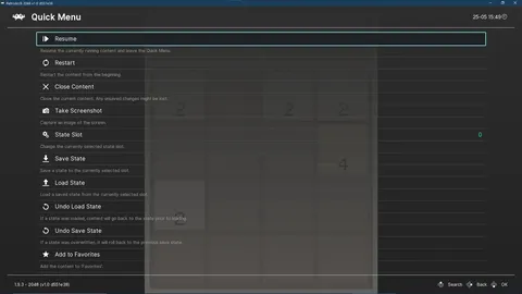 RetroArch screenshot