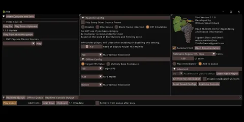 Vint: Realtime Video Interpolation and CRT Emulation screenshot