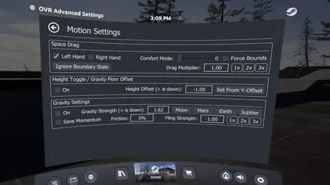 OVR Advanced Settings screenshot