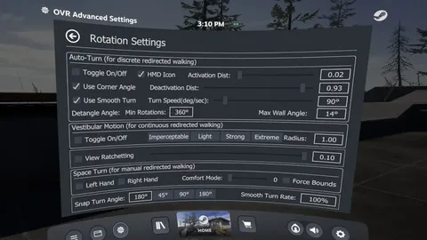 OVR Advanced Settings screenshot