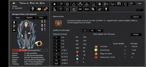 Idling to Rule the Gods screenshot