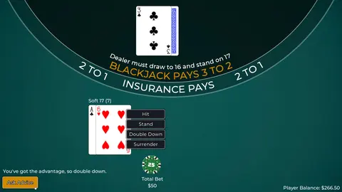 Player vs. Dealer Blackjack screenshot