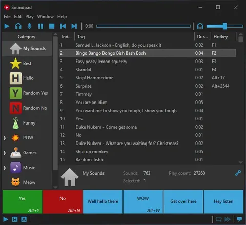 Soundpad screenshot