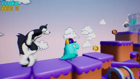 Dino running from a FURRY: GAMESFORFARM screenshot