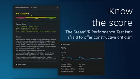 SteamVR Performance Test screenshot