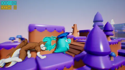 Dino running from a FURRY: GAMESFORFARM screenshot