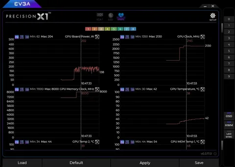 EVGA Precision X1 screenshot