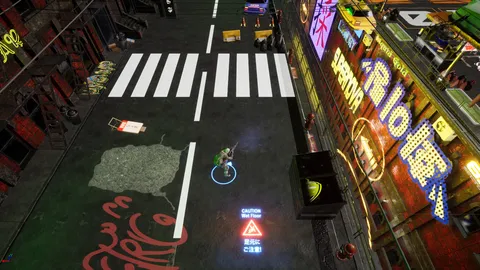 Data Drift: Cyberpunk Shooter Top Down indie action screenshot