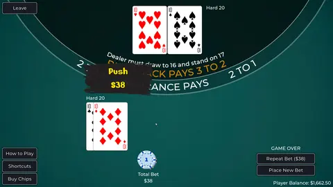 Player vs. Dealer Blackjack screenshot