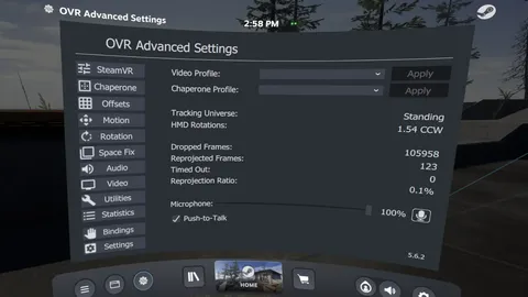 OVR Advanced Settings screenshot