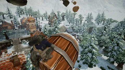 Winter's Edge Village: The Parkour Game screenshot