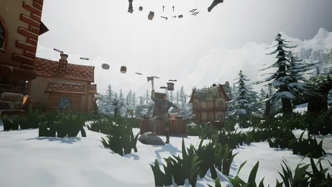 Winter's Edge Village: The Parkour Game screenshot