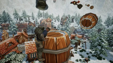 Winter's Edge Village: The Parkour Game screenshot