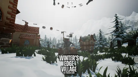 Winter's Edge Village: The Parkour Game screenshot