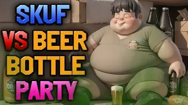 Skuf vs beer bottle party cover